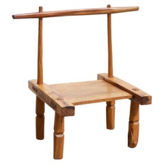Antique brutalist African chair