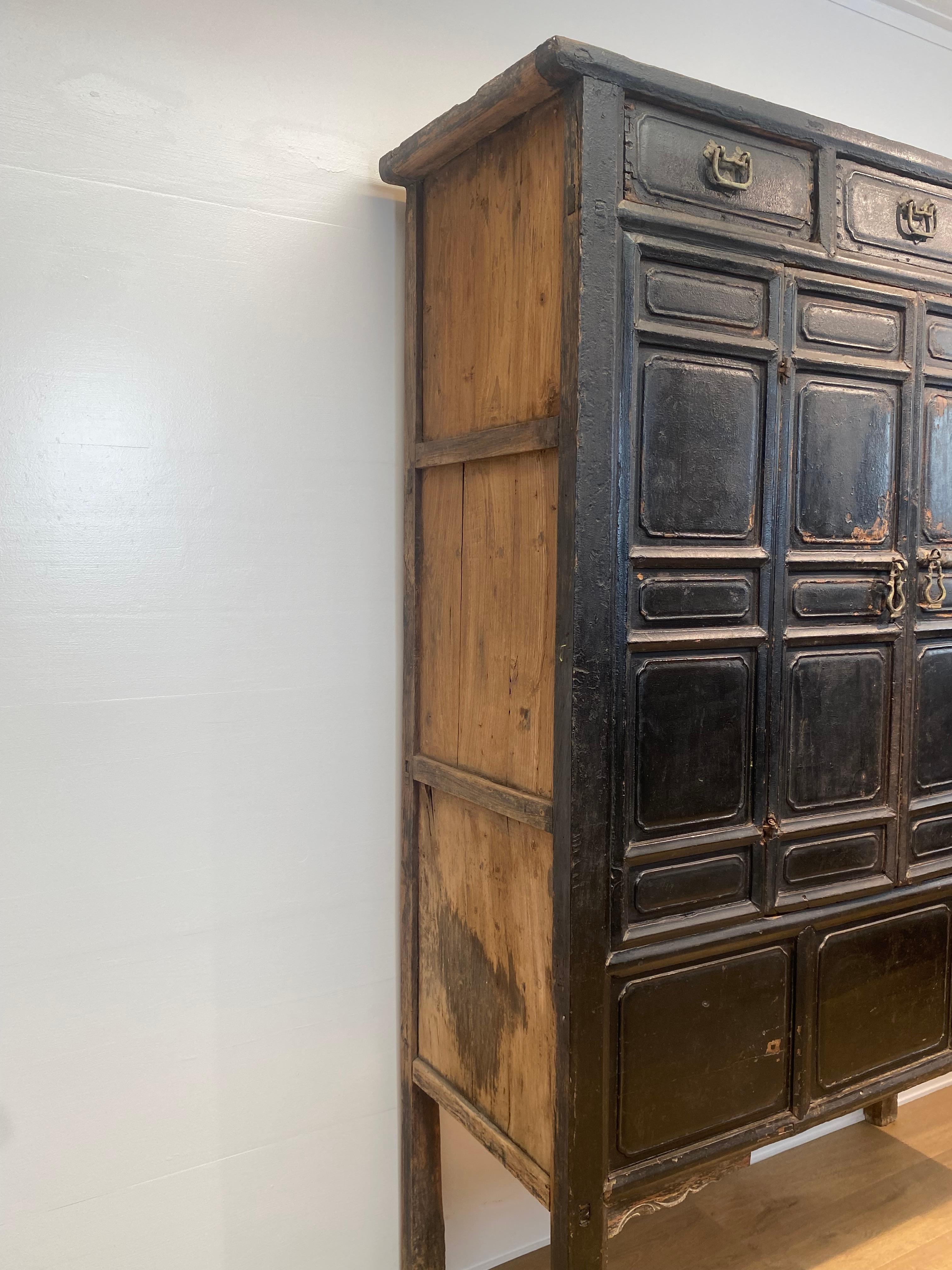 Antique Brutalist Chinese Cabinet For Sale 10