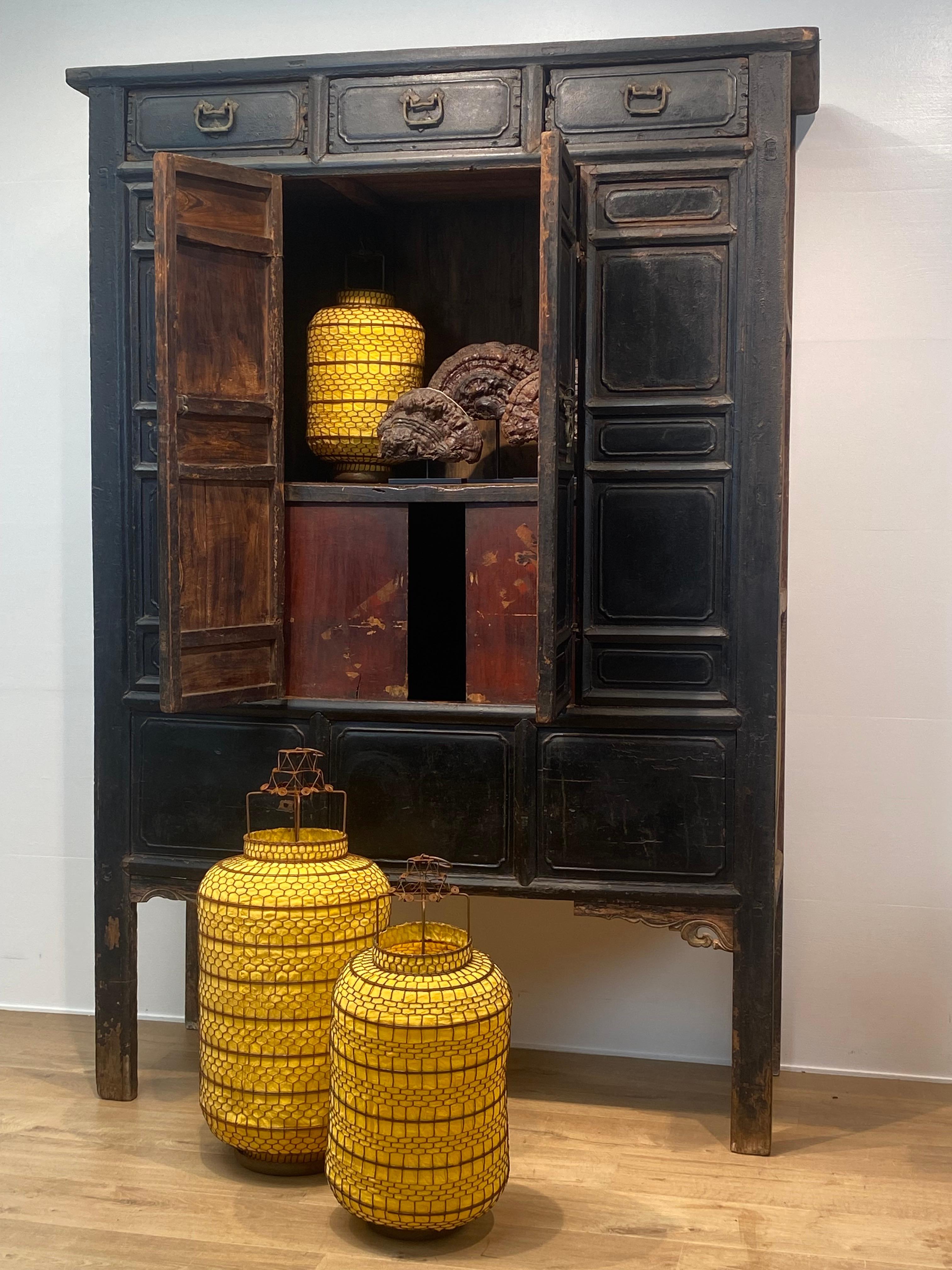 Antique Brutalist Chinese Cabinet For Sale 14