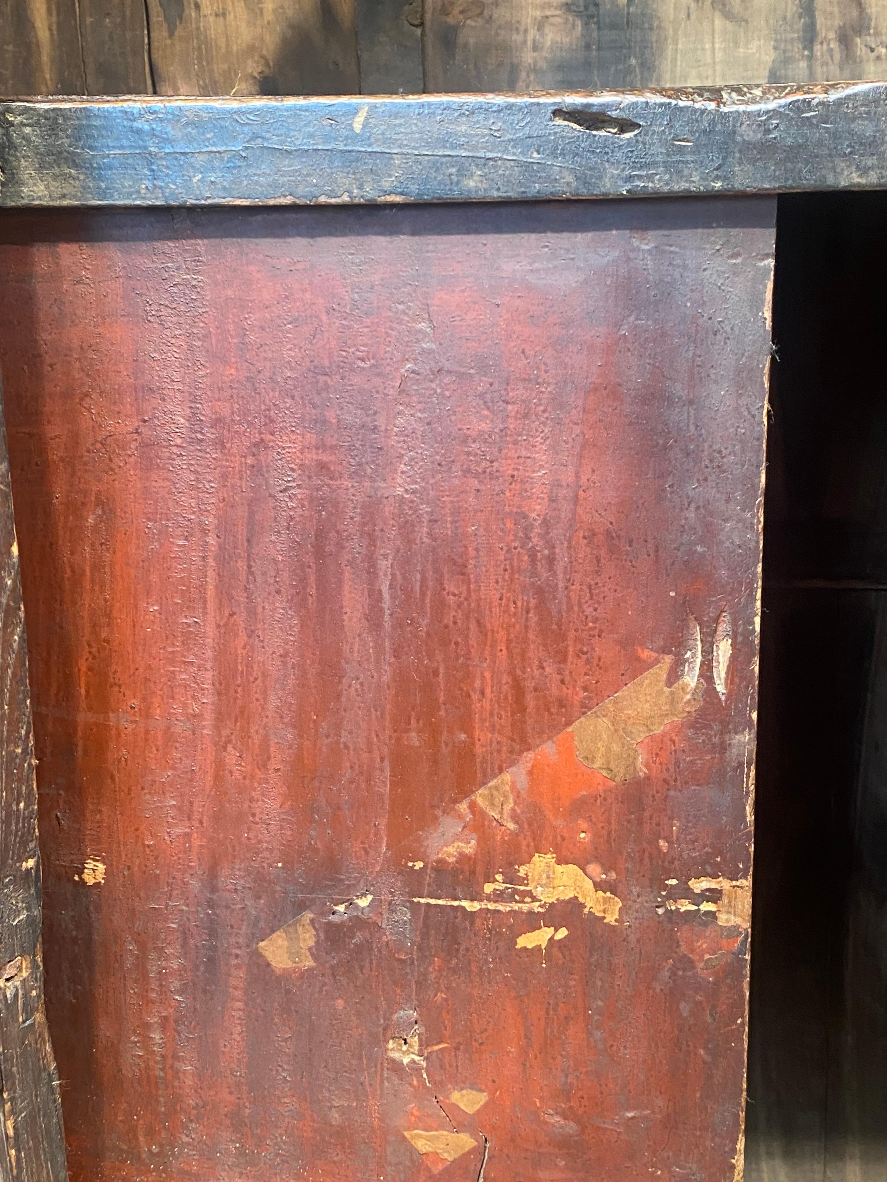 Antique Brutalist Chinese Cabinet For Sale 1