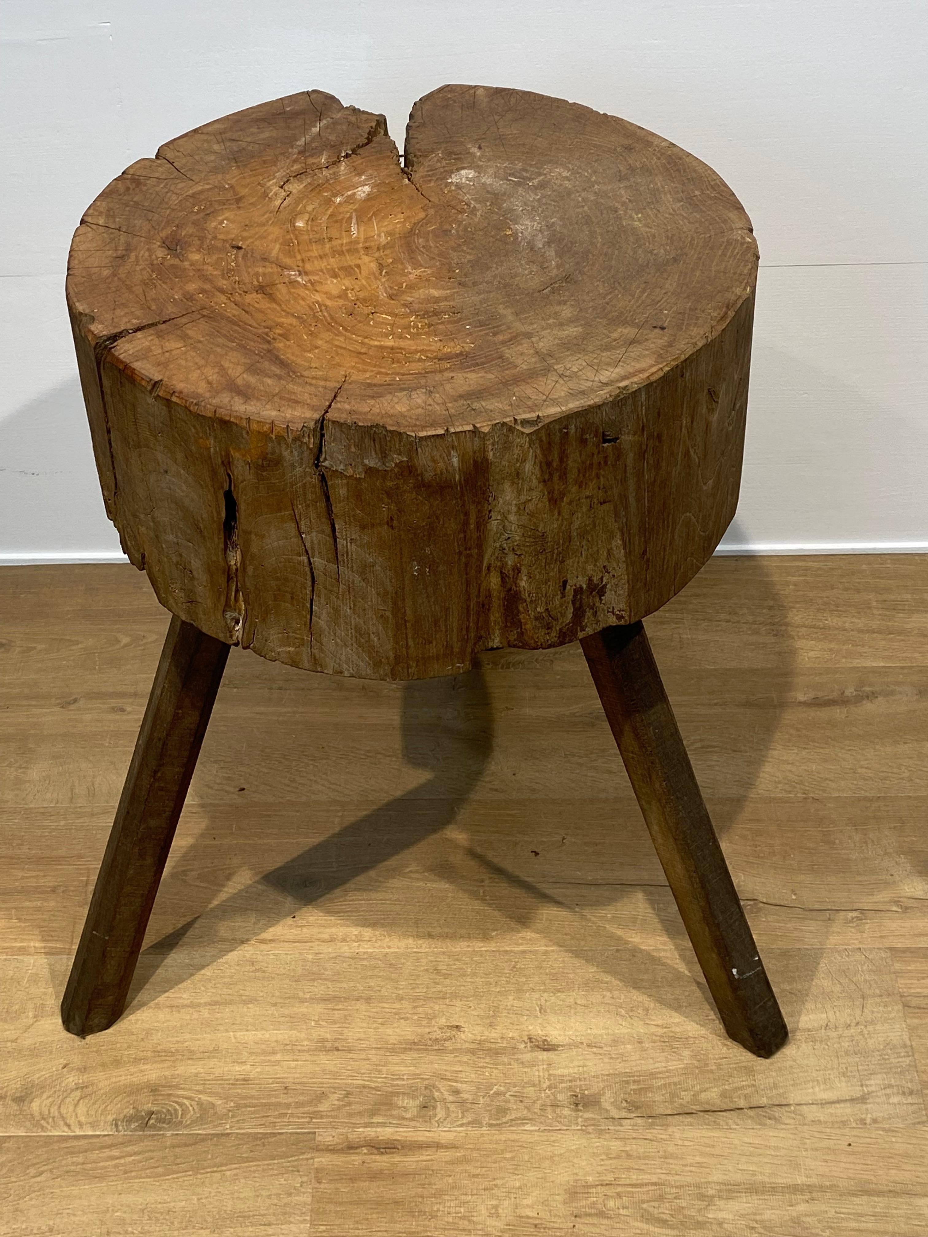 Antique, Brutalist Chopping Block For Sale 5