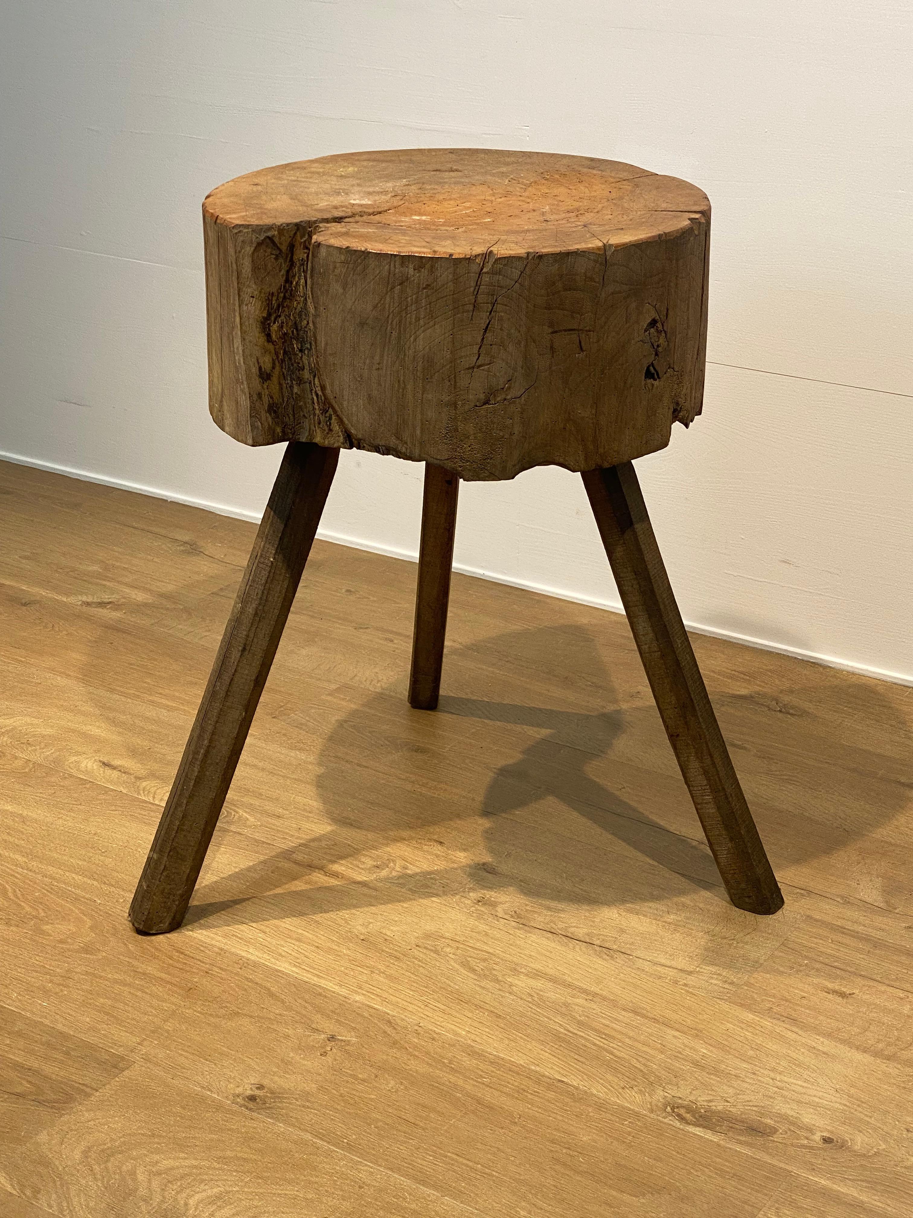 French Antique, Brutalist Chopping Block For Sale
