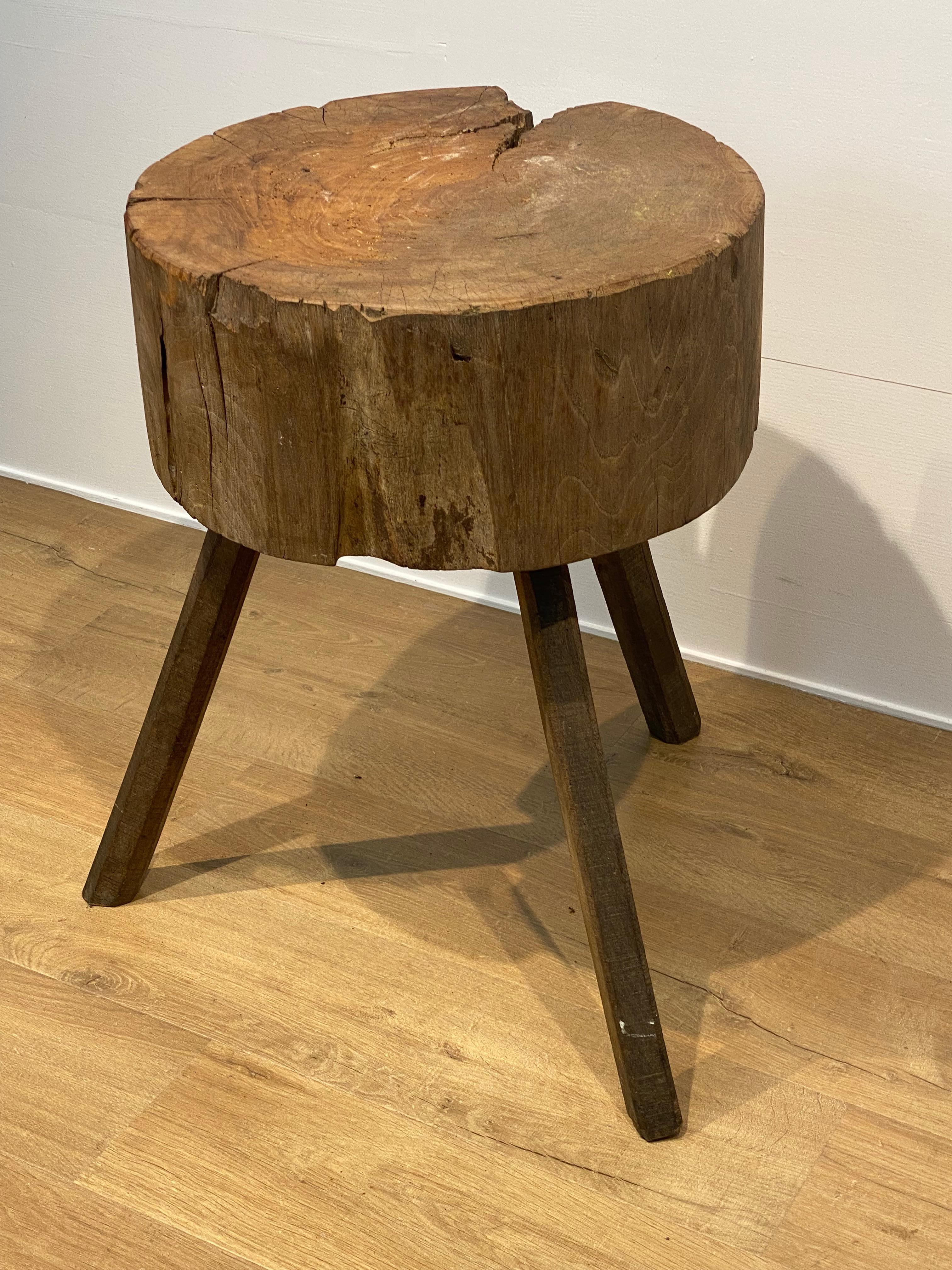 Antique, Brutalist Chopping Block For Sale 1