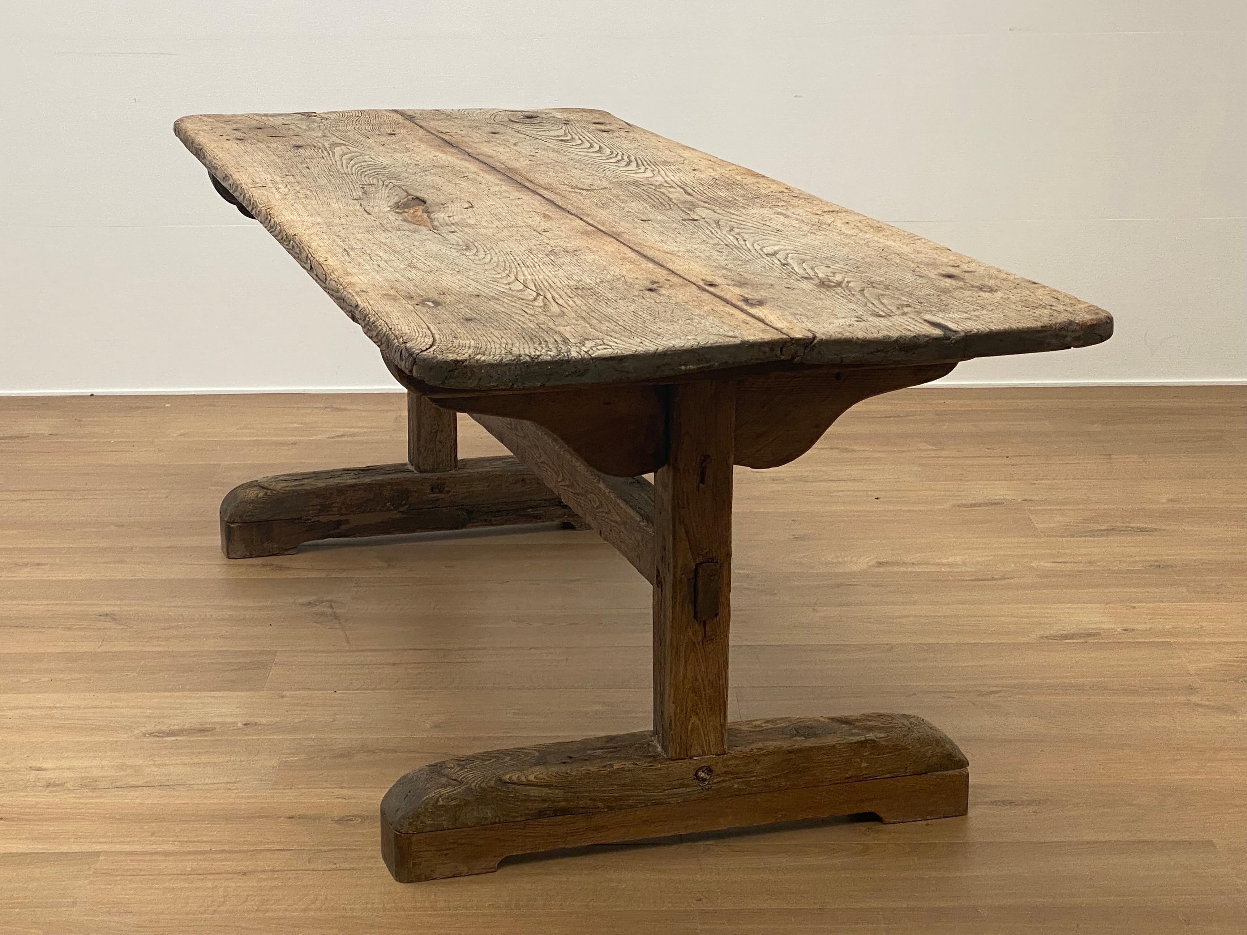 Antique, Brutalist French Farm Table For Sale 2