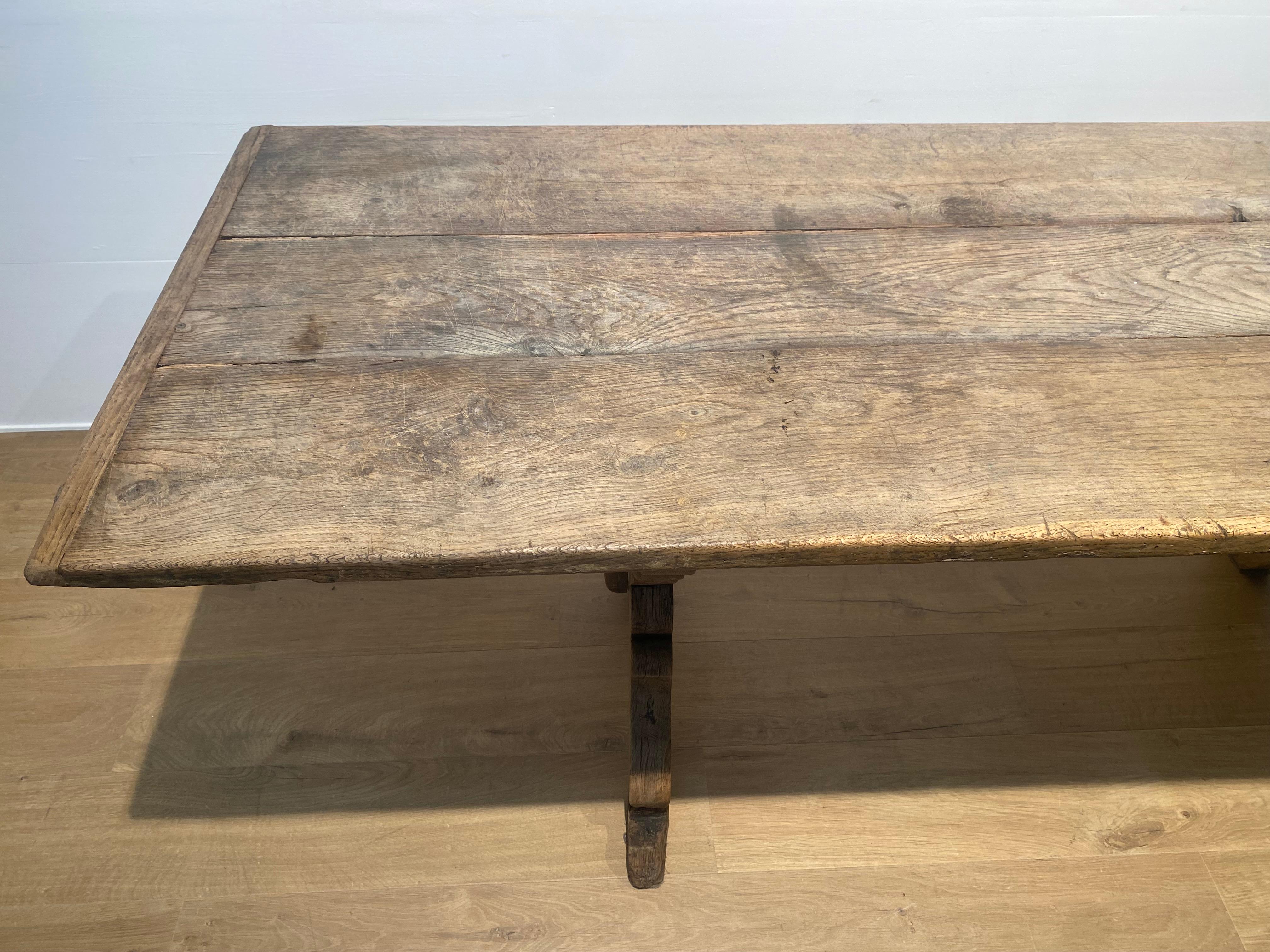 19th Century Antique Brutalist French Farmers Table For Sale