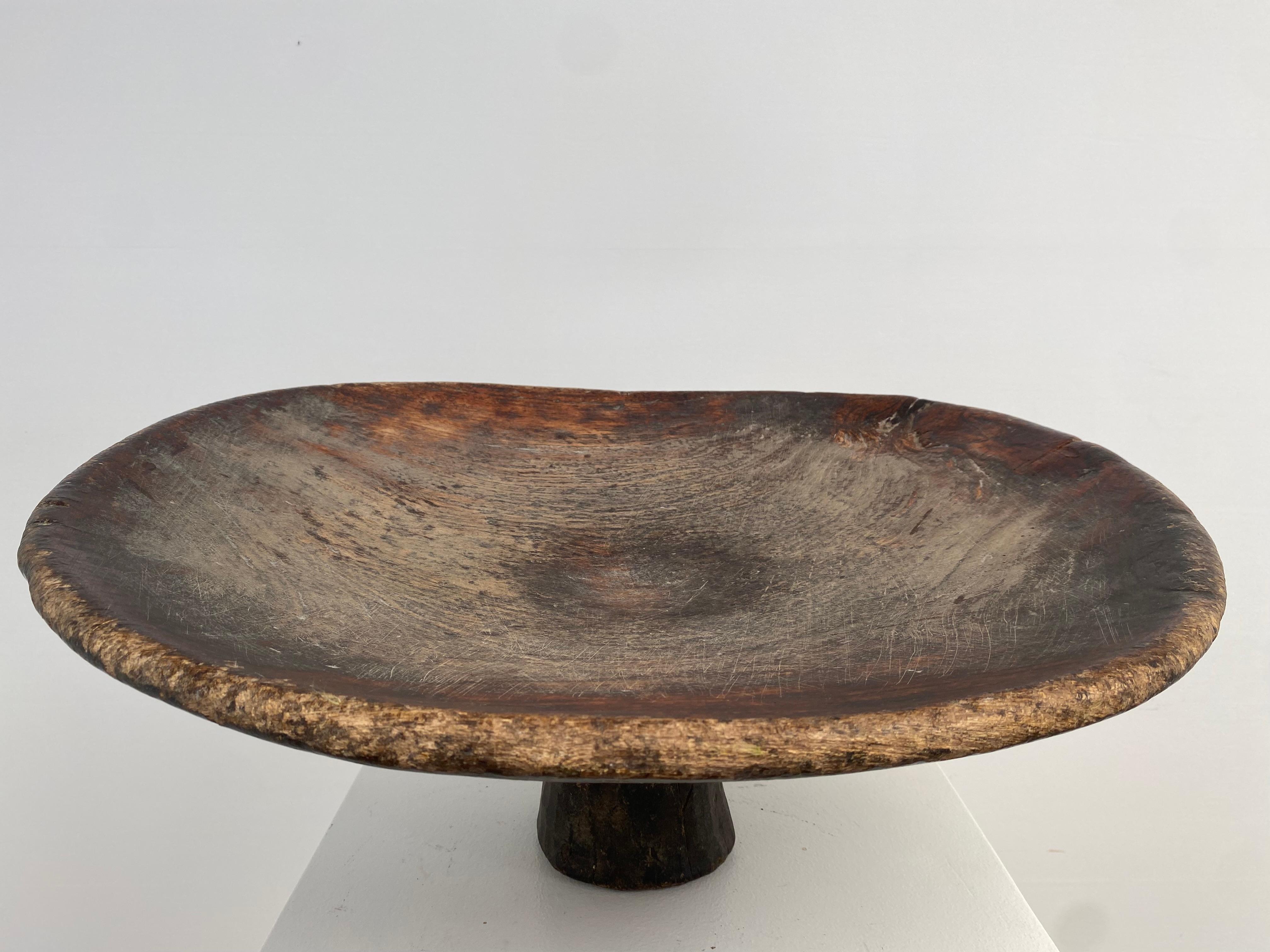 Antique, Brutalist Wooden Berber Tazza For Sale 7