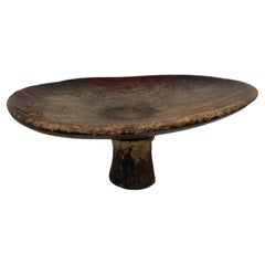Antique, Brutalist Wooden Berber Tazza