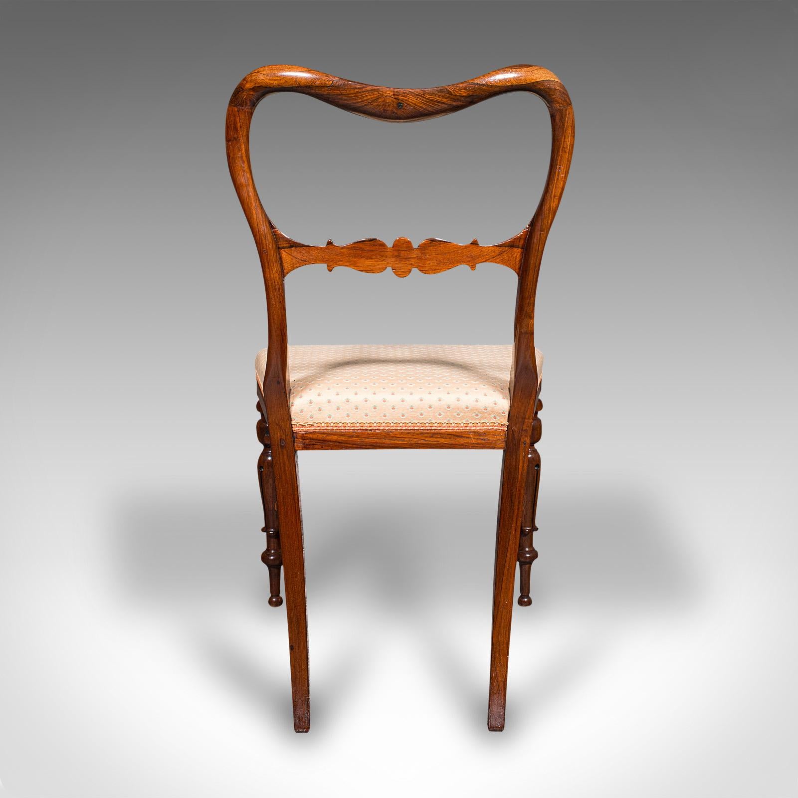 19th Century Antique Buckle Back Chair, English, Drawing Room, Side Seat, Victorian, C.1840