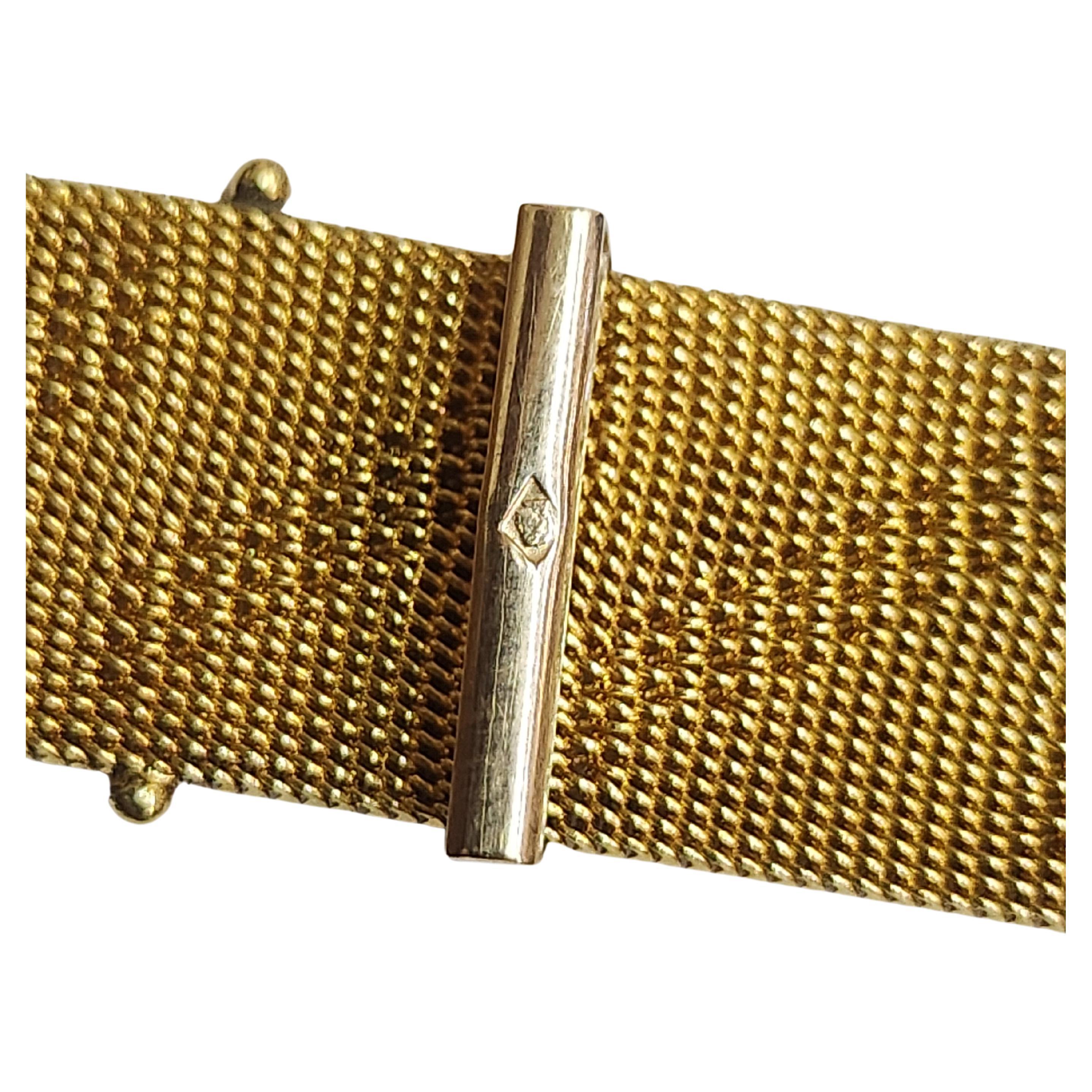 Antique Buckle Russian Gold Bracelet For Sale 2
