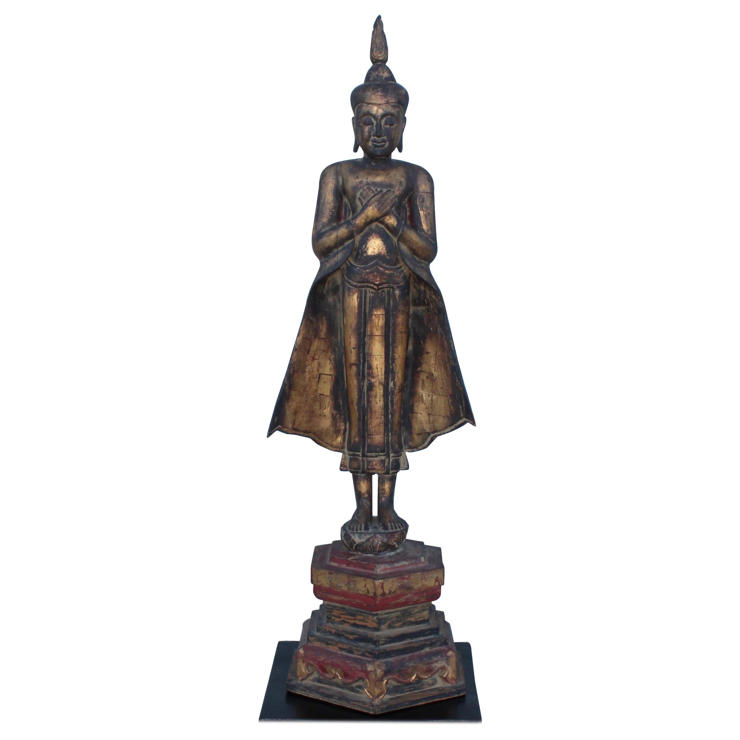 Antique Buddha Standing Sculpture