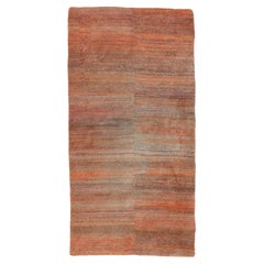 Antique Buddhist Monastery Khaden, 3’1” x 5’11”, Plush Saffron Orange Rug