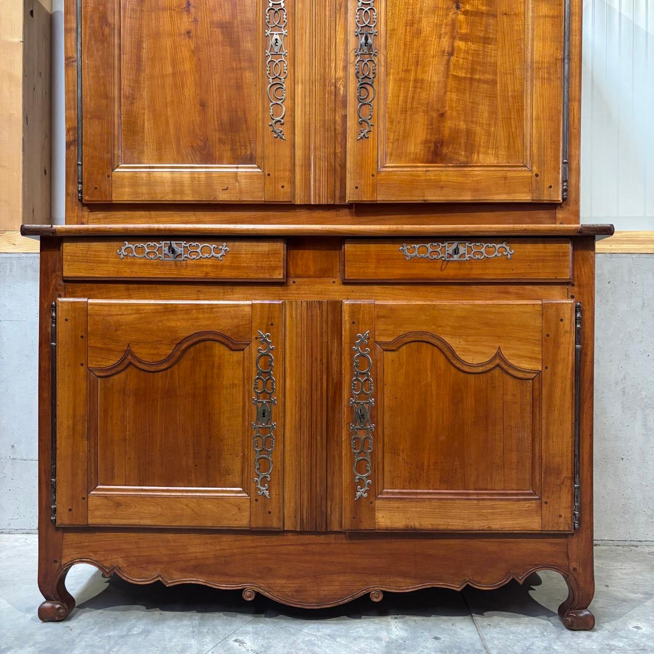 18th Century Antique buffet  cherry wood kitchen cabinet  France, Louis XV around 1750 For Sale