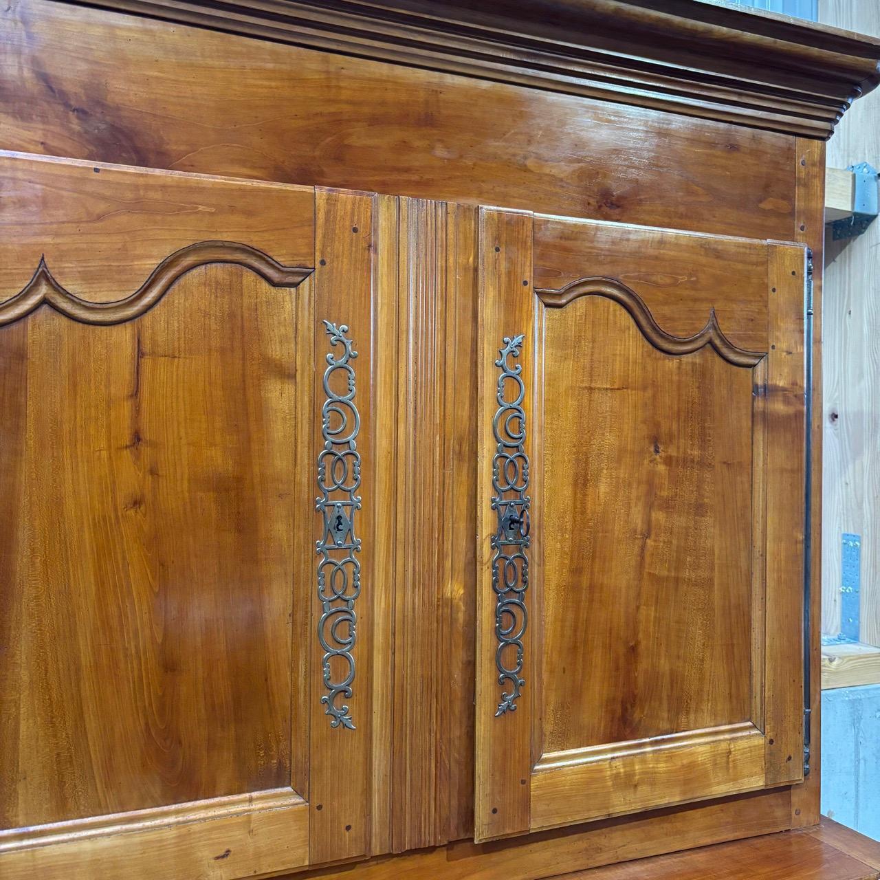 Cherry Antique buffet  cherry wood kitchen cabinet  France, Louis XV around 1750 For Sale