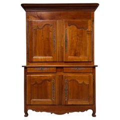 Antique buffet  cherry wood kitchen cabinet  France, Louis XV around 1750