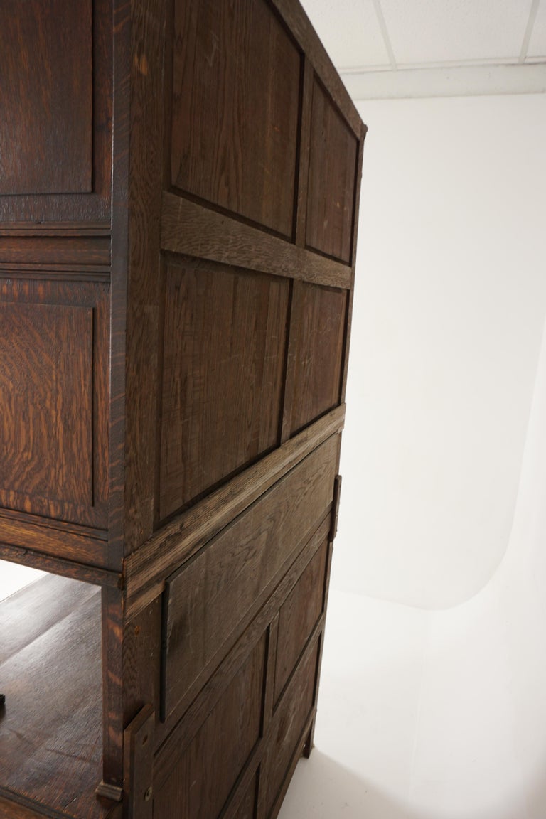 Antique Buffet Hutch, Carved Oak, France, 1890, H044 For Sale at