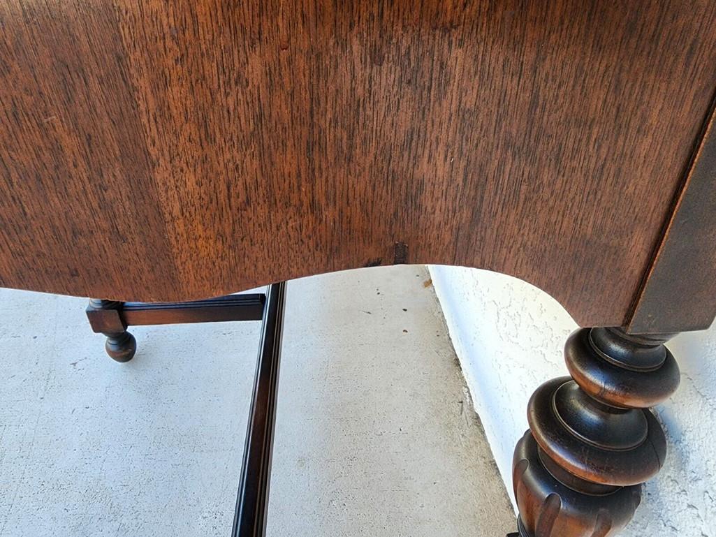 Antique Buffet Sideboard Jacobean Revival Walnut Burled Early 20th Century 7