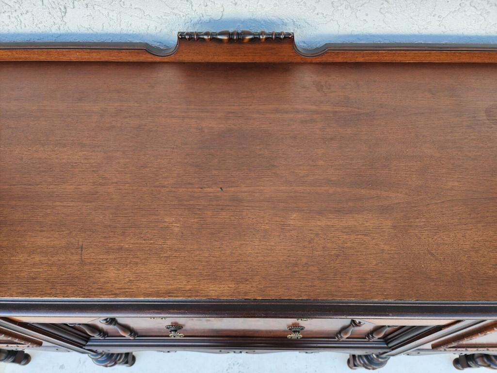 Antique Buffet Sideboard Jacobean Revival Walnut Burled Early 20th Century 8