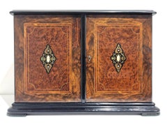 Antique Buffet-Style 6 Bell Upright Music Box by Mojon Manger, c. 1880