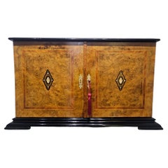 Antique Buffet-Style Drum and Bell Music Box by Mojon Manger, Geneva, c. 1885