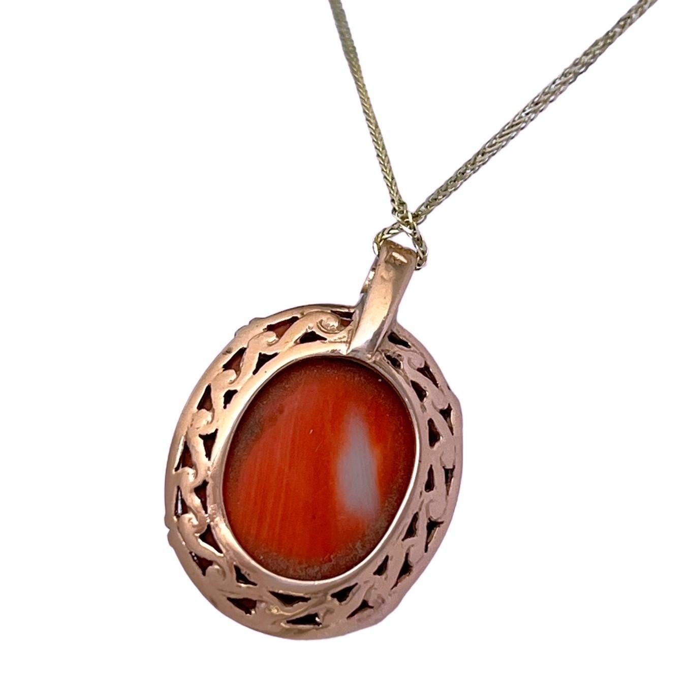 Russian Empire Antique Bug-Like Russian Gold Diamonds and Coral Pendant