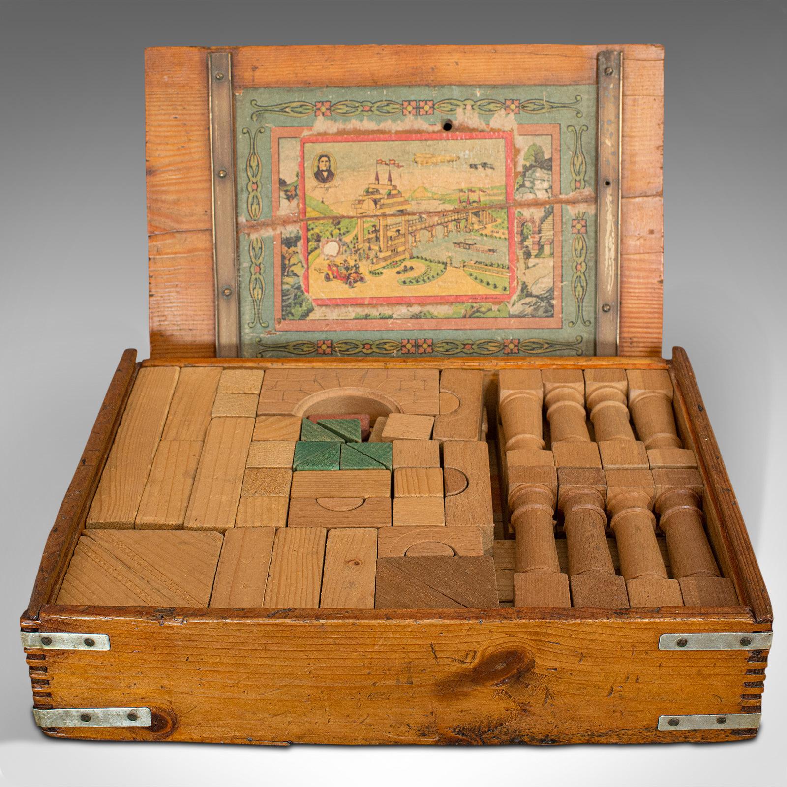 vintage wooden toy blocks