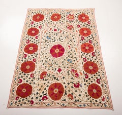 Antique Bukhara Nimbuses Suzani, Uzbekistan, Late 19th C.