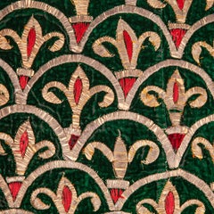 Antique Bukhara, Uzbek Velvet Metallic Thread Embroidery Pillow Case