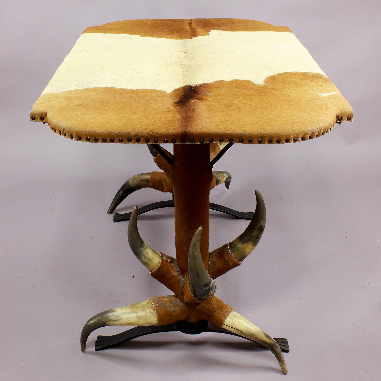 Victorian Antique Bull Horn Table, ca. 1870 For Sale