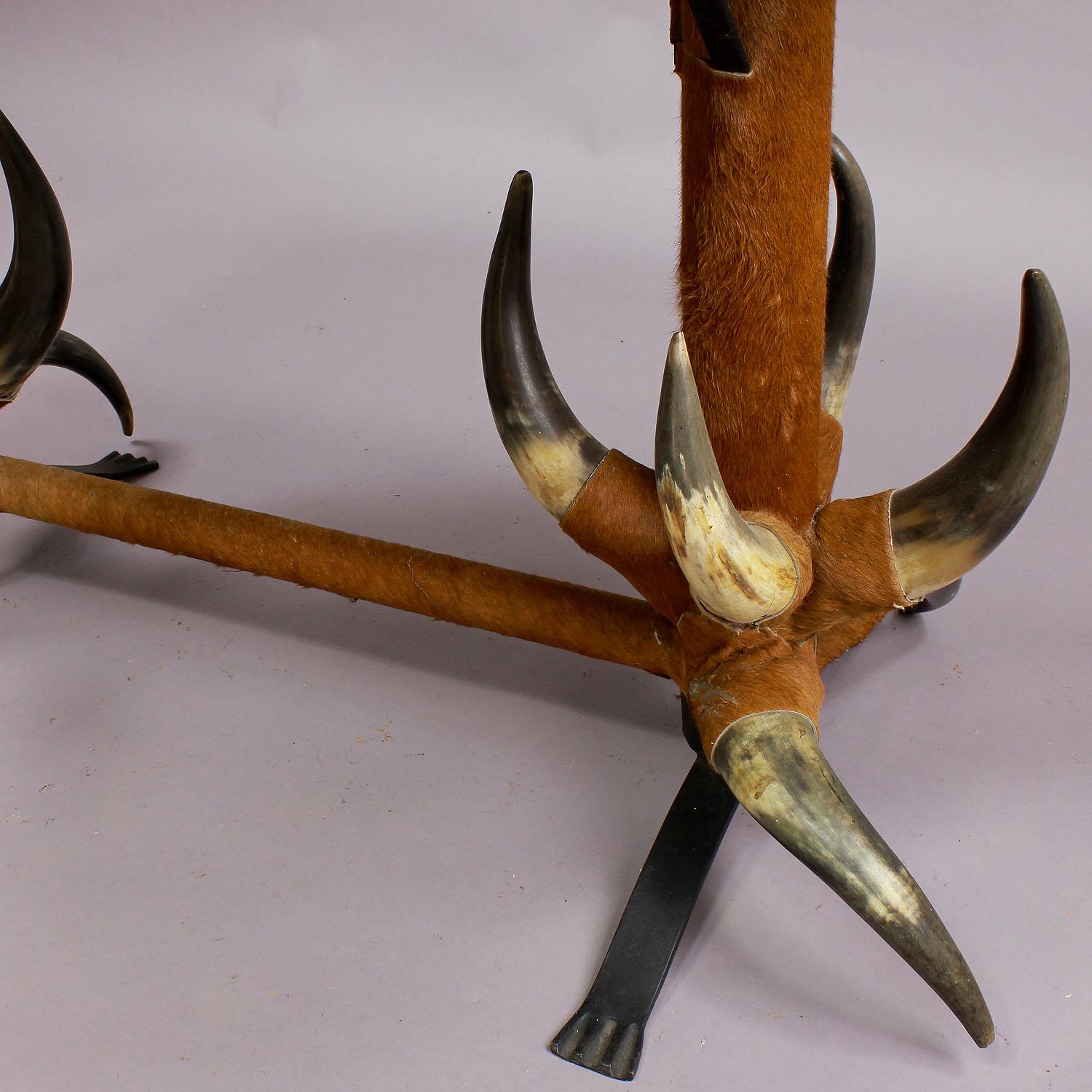 Italian Antique Bull Horn Table, ca. 1870 For Sale