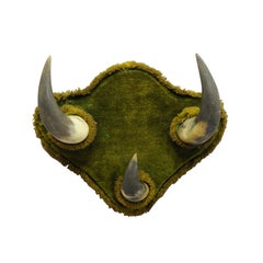 Antico appendiabiti da parete a forma di corno di toro Austria, anni '70 del XIX secolo