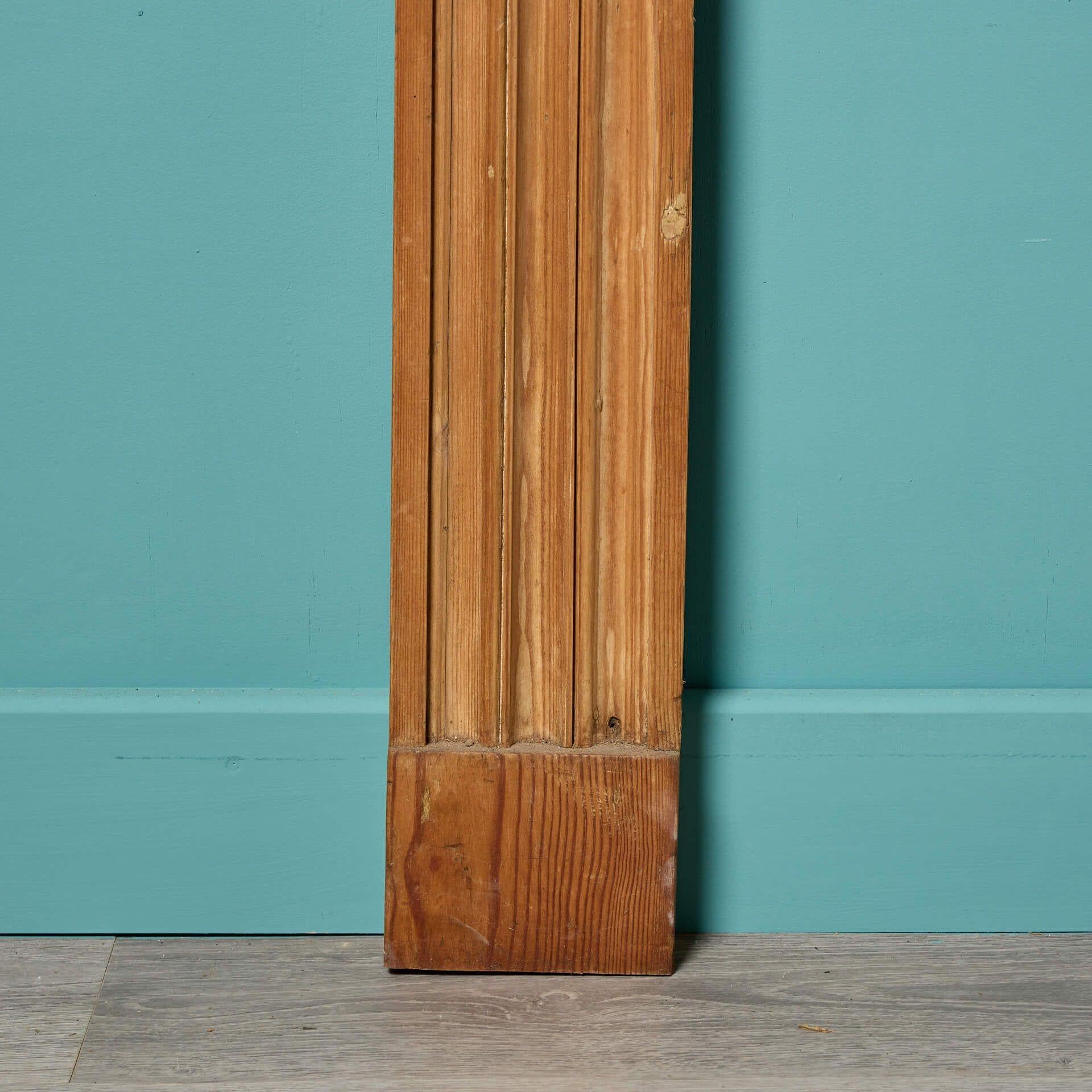 English Antique Bullseye Pine & Composition Fire Surround For Sale