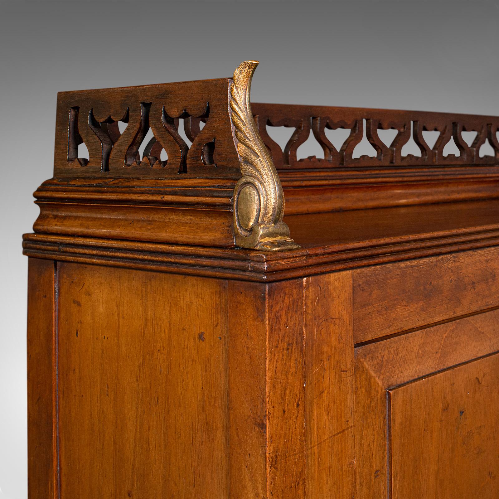 Antique Bureau Cabinet, English, Walnut, Writing Desk, Tambour, Edwardian, 1910 In Good Condition For Sale In Hele, Devon, GB