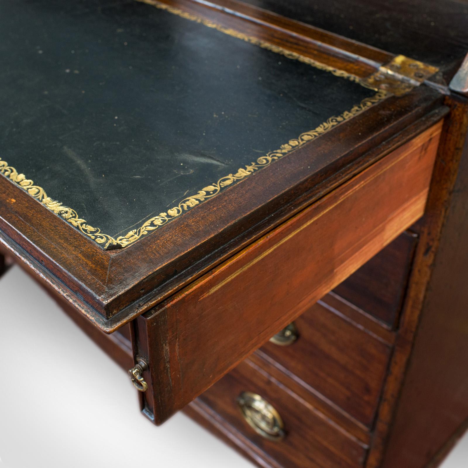 Antique Bureau, English, Georgian, Desk, Mahogany, Late 18th Century, circa 1790 1