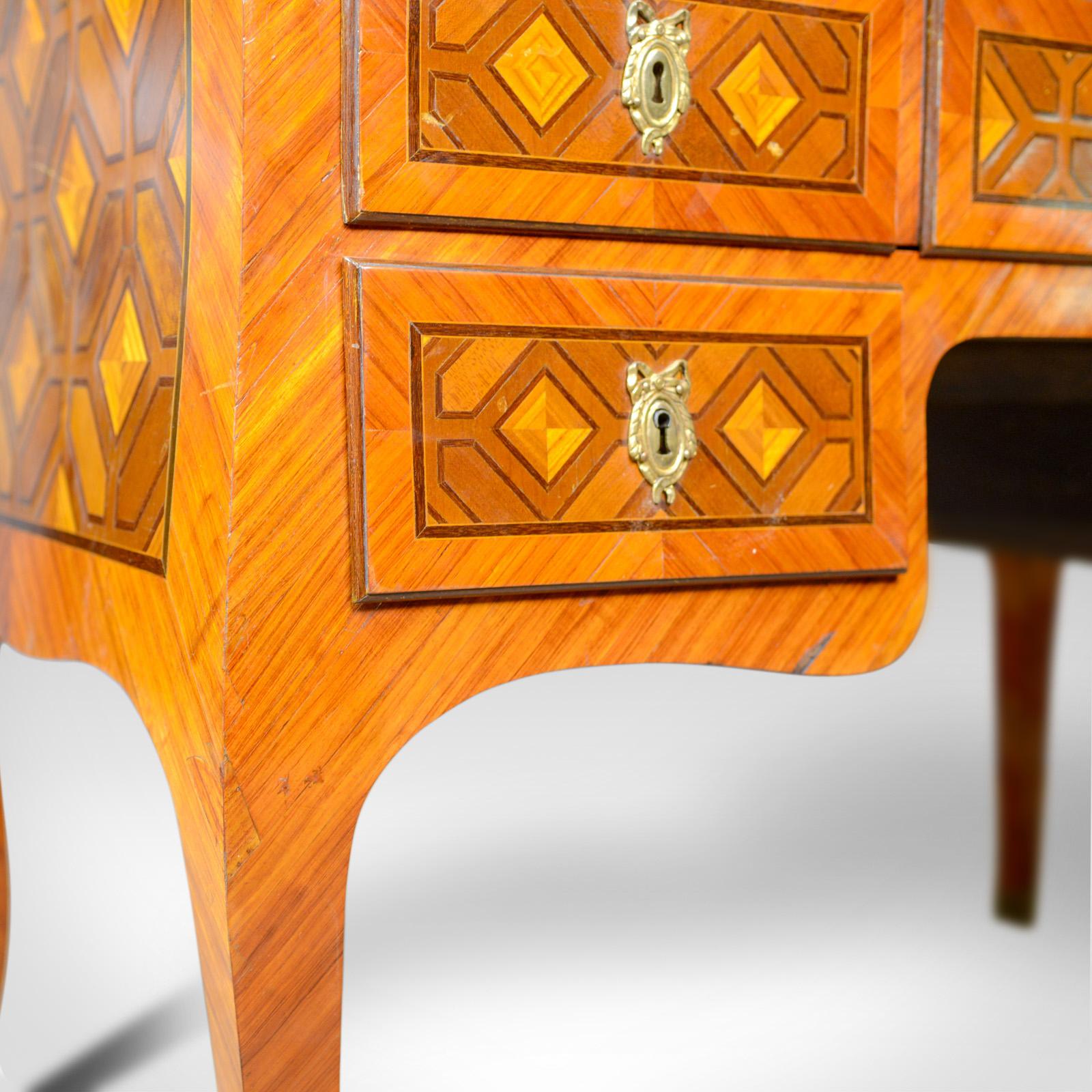 Antique Bureau, French, Marble Top, Kingwood, Marquetry Desk, circa 1900 For Sale 5