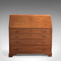 Antique Bureau, Georgian Mahogany, circa 1780