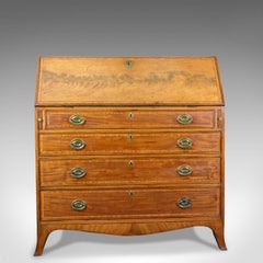 Antique Bureau, Mahogany, English, Georgian, Desk, 18th Century, circa 1770