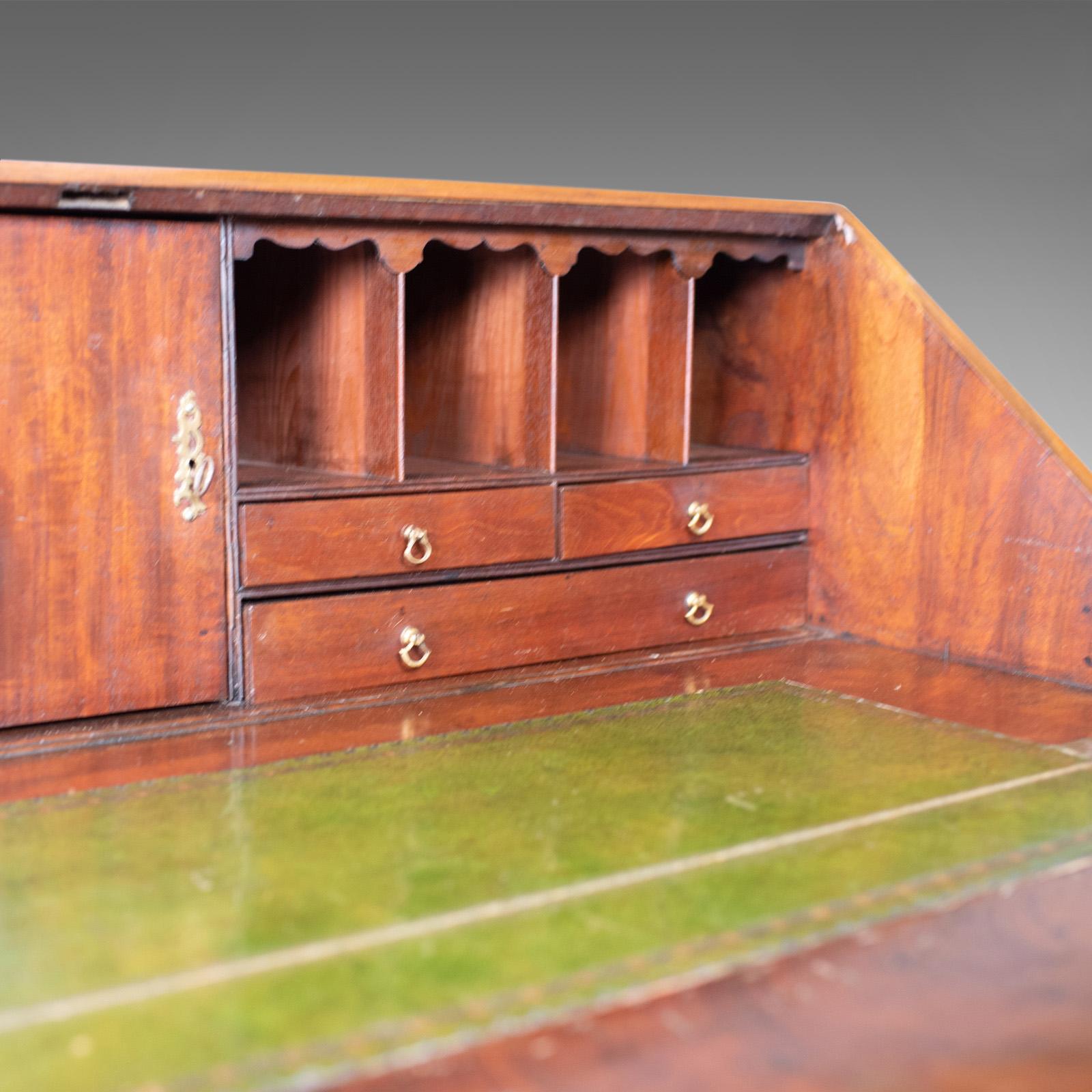 Antique Bureau, Mahogany, English, Georgian, Generous Desk Space, circa 1800 4