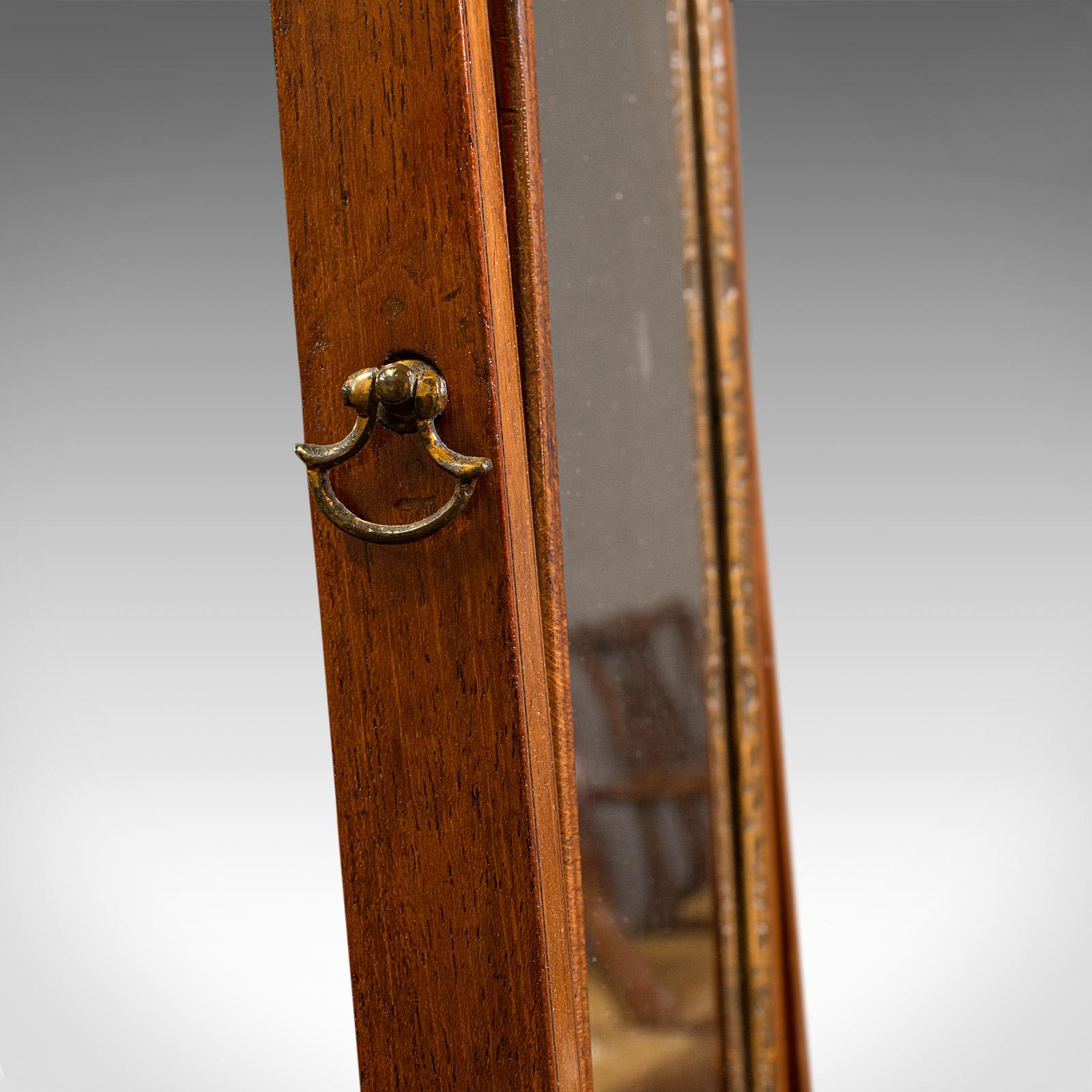 18th Century Antique Bureau Mirror, English, Walnut, Dressing Table, Swing, Georgian, C.1800