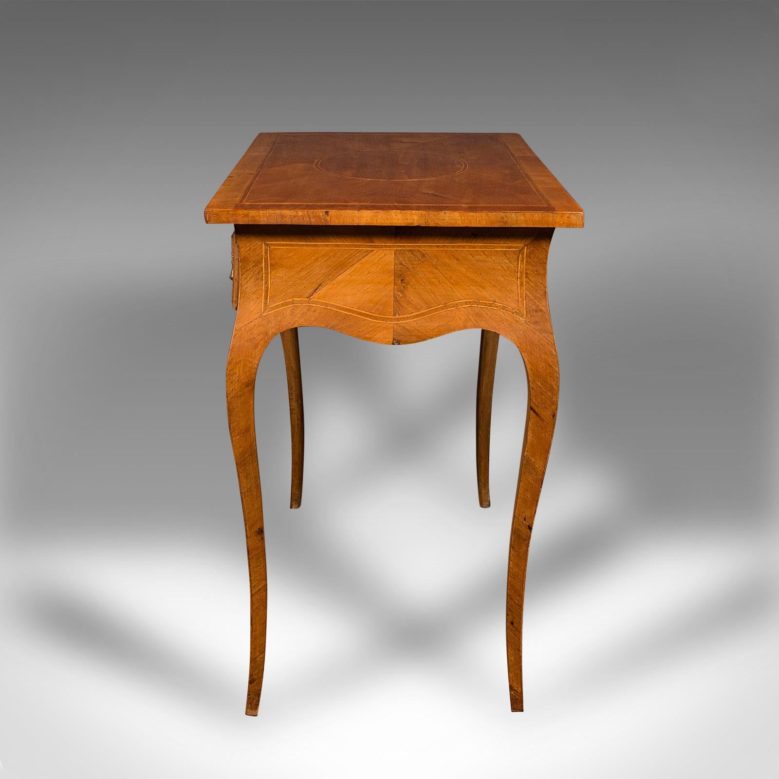 19th Century Antique Bureau Plat, French, Walnut, Writing Desk, Louis XV Revival, Victorian For Sale
