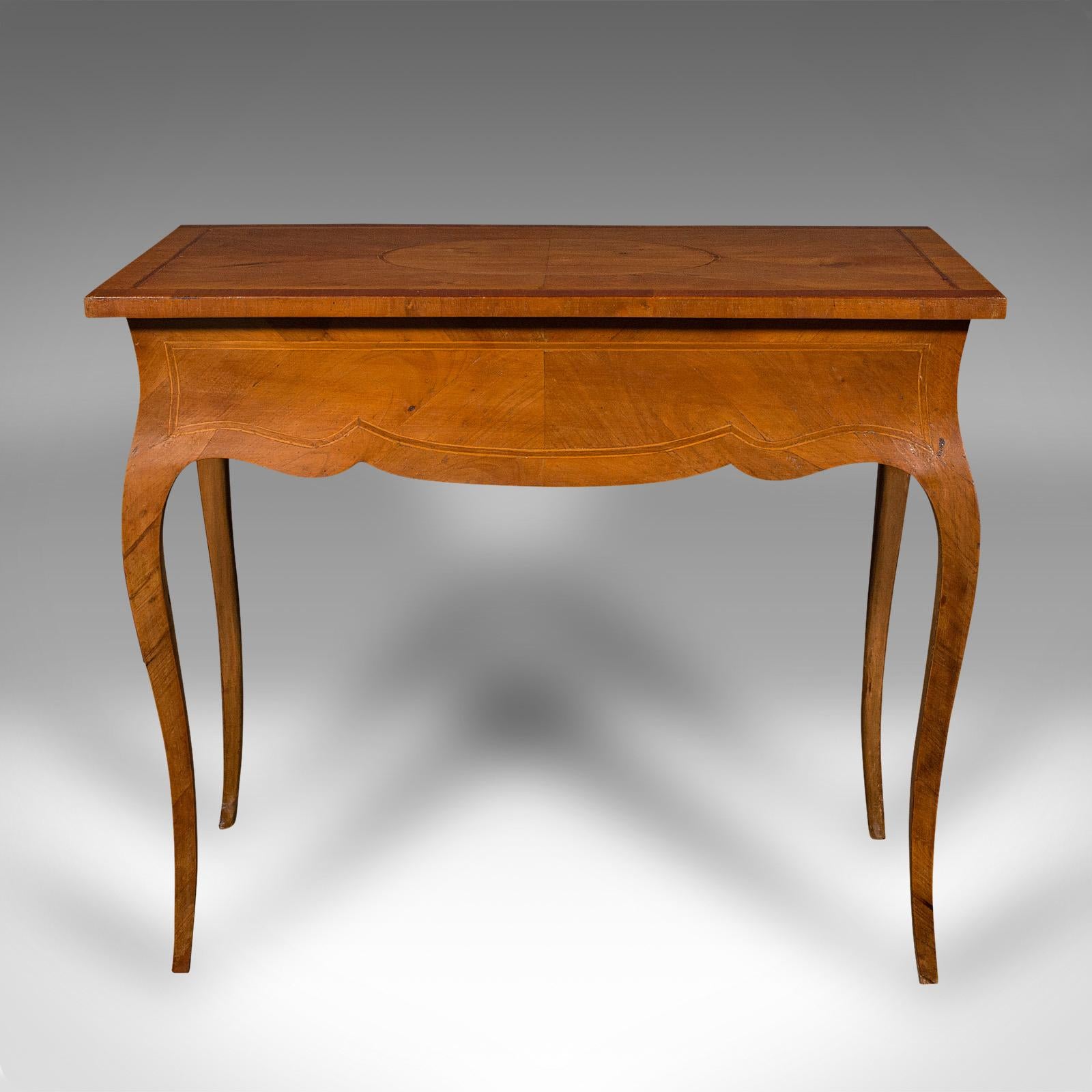 Boxwood Antique Bureau Plat, French, Walnut, Writing Desk, Louis XV Revival, Victorian For Sale