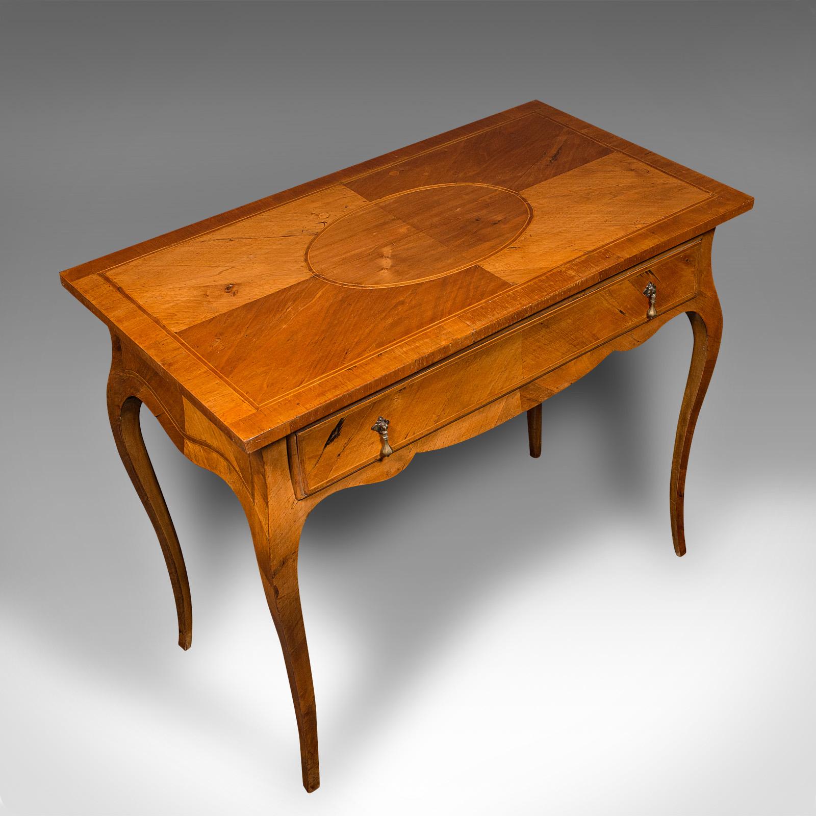 Antique Bureau Plat, French, Walnut, Writing Desk, Louis XV Revival, Victorian For Sale 1