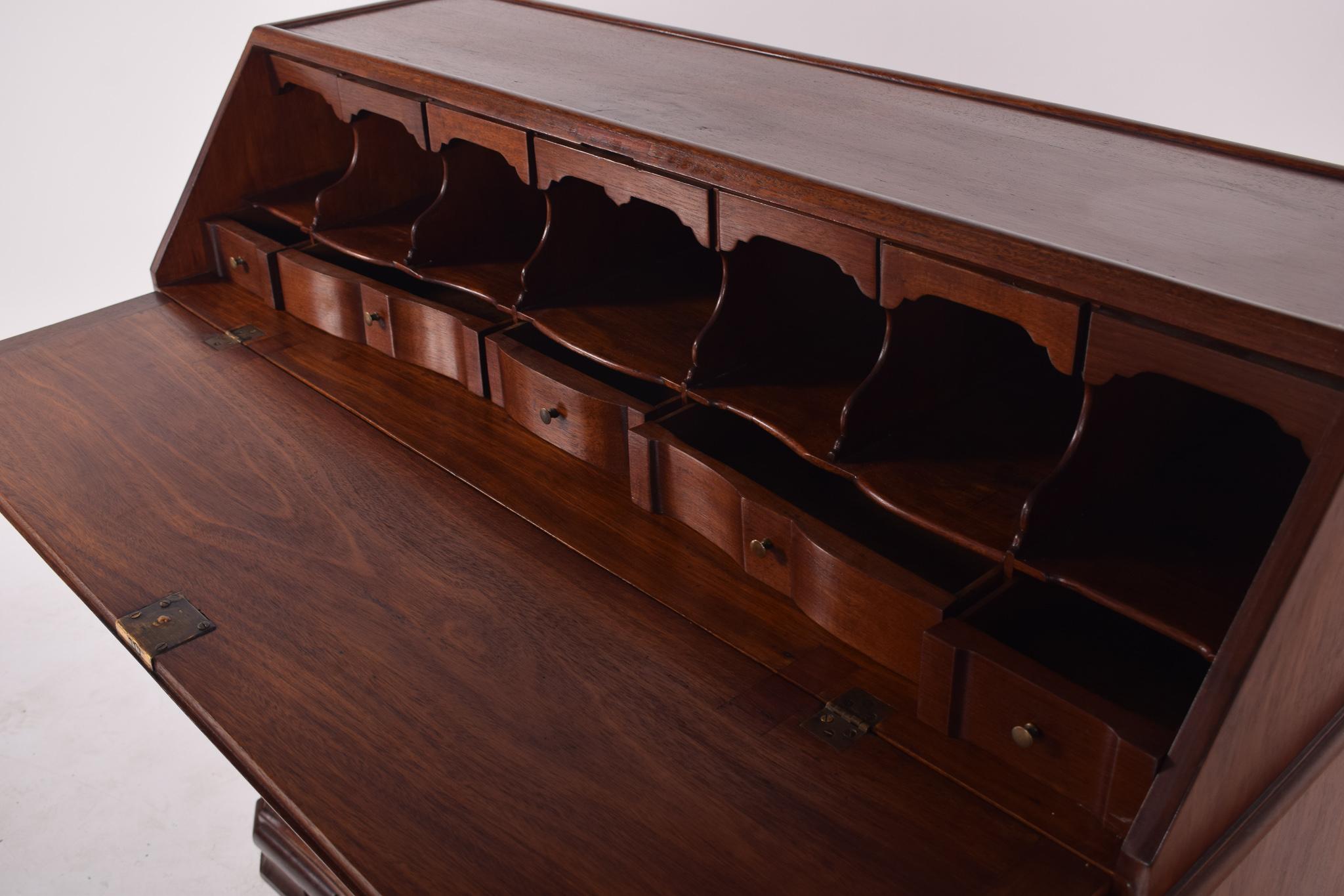 Antique Bureau Writing Desk, D. Maria Style, Vinhático Wood 2