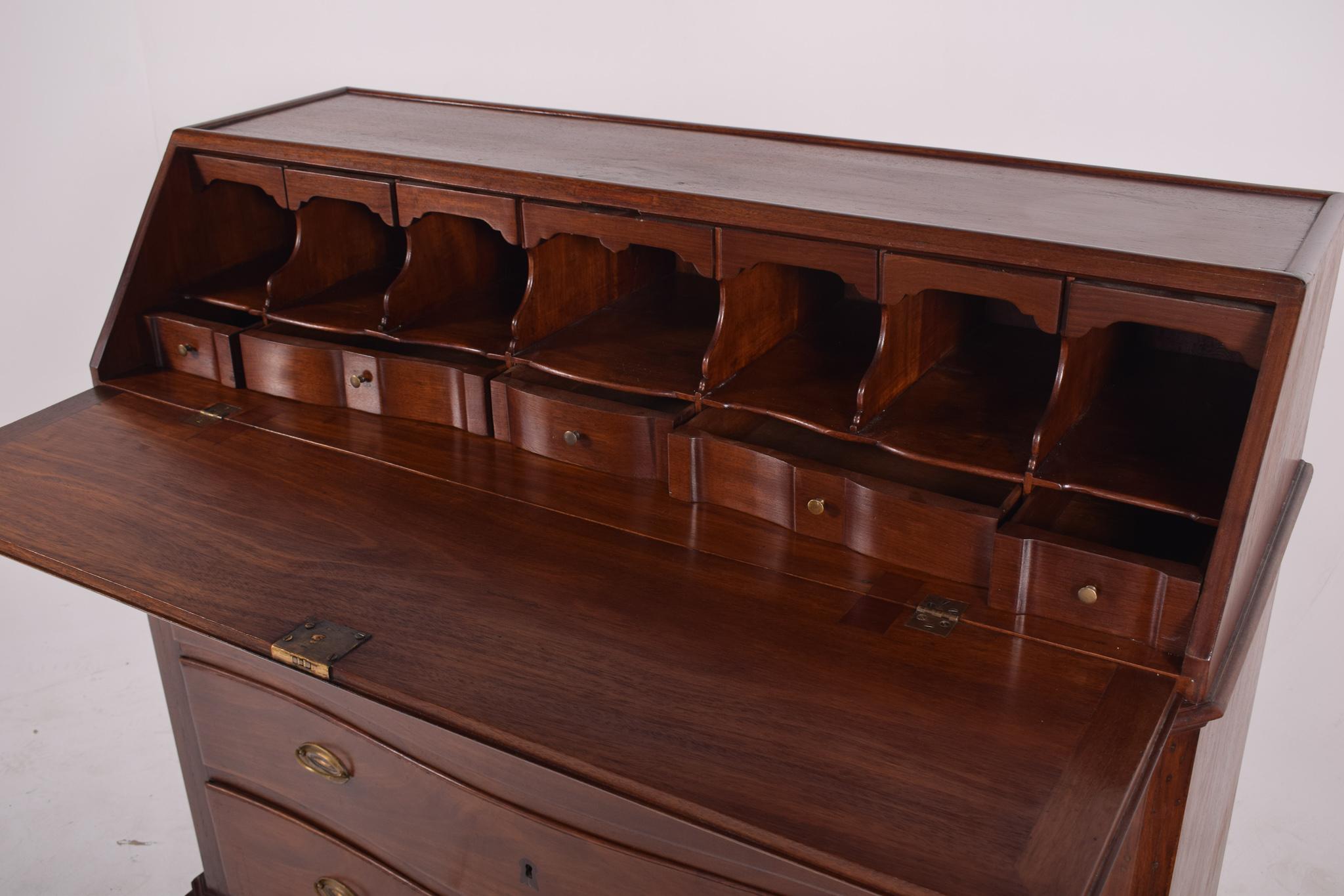 Antique Bureau Writing Desk, D. Maria Style, Vinhático Wood 3