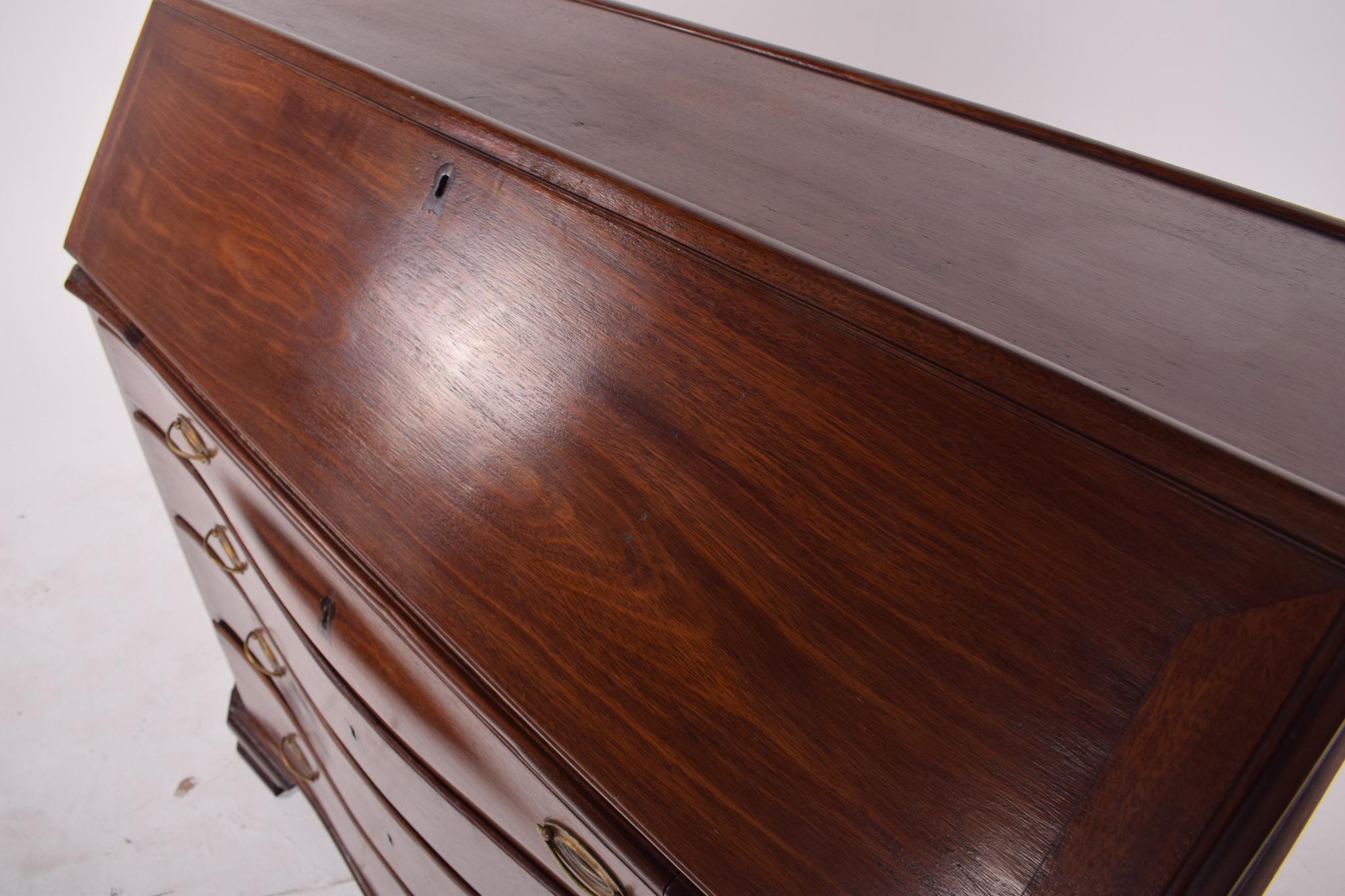 Antique Bureau Writing Desk, D. Maria Style, Vinhático Wood 4