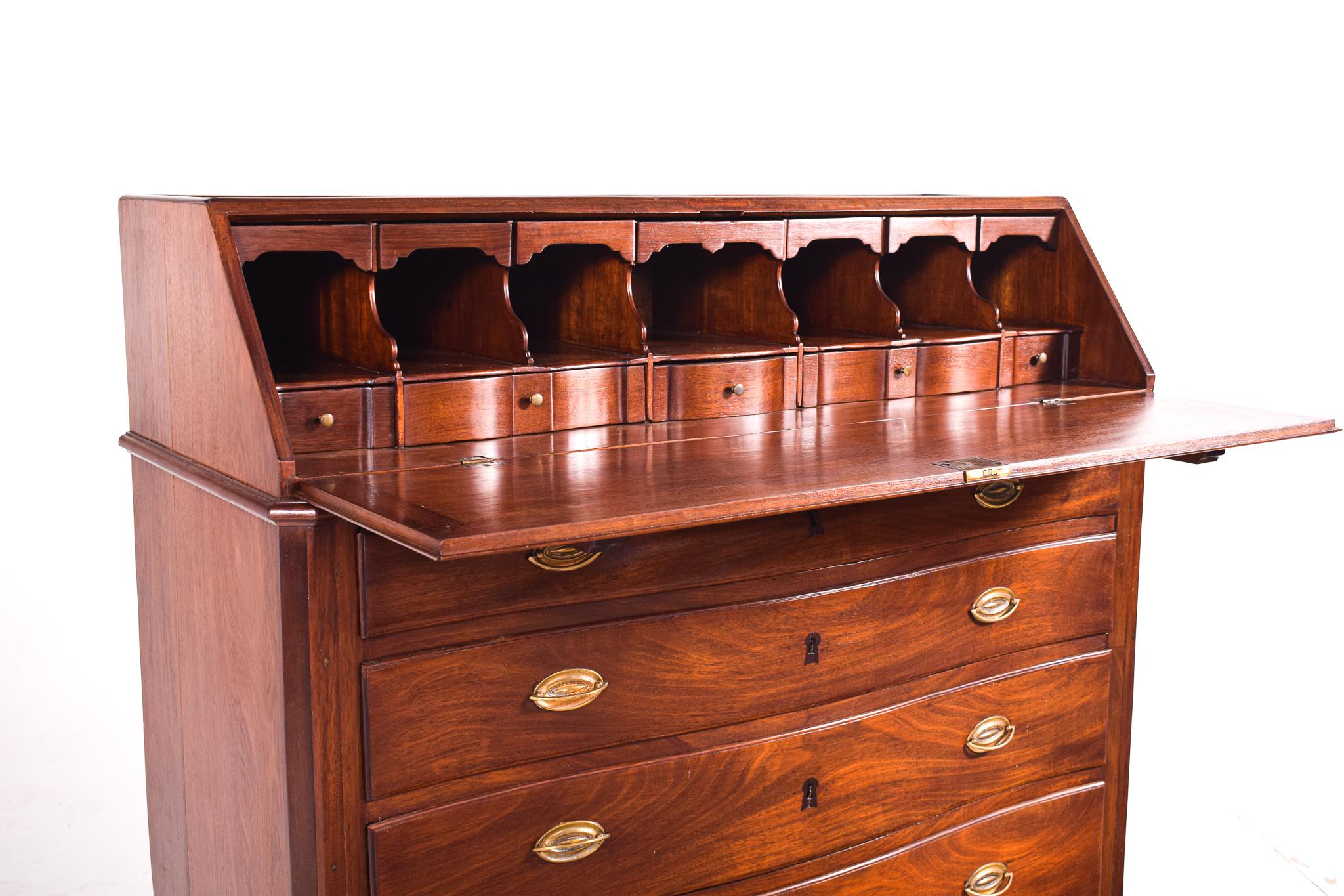 Other Antique Bureau Writing Desk, D. Maria Style, Vinhático Wood