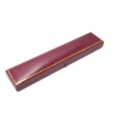 Antique Burgundy Leather Bracelet Presentation Box, Gilt Tooled