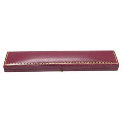 Antique Burgundy Leather Bracelet Presentation Box, Gilt Tooled