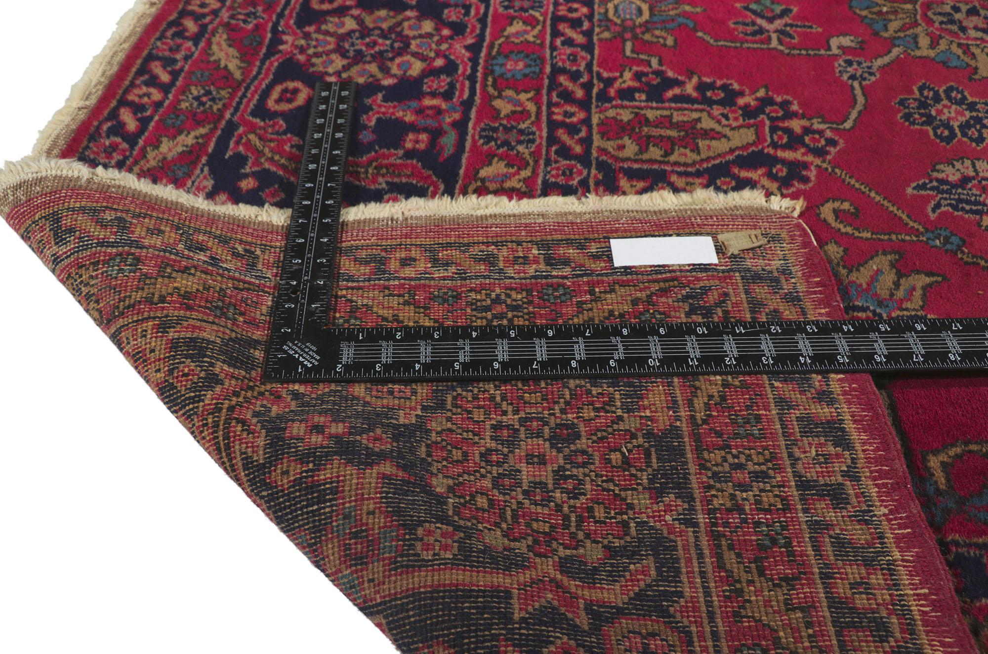 1900's Antique Burgundy Turkish Sparta Carpet with Modern Style In Distressed Condition For Sale In Dallas, TX