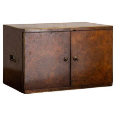 Vintage Burl Humidor with Brass Accents by "Thompson & Co"