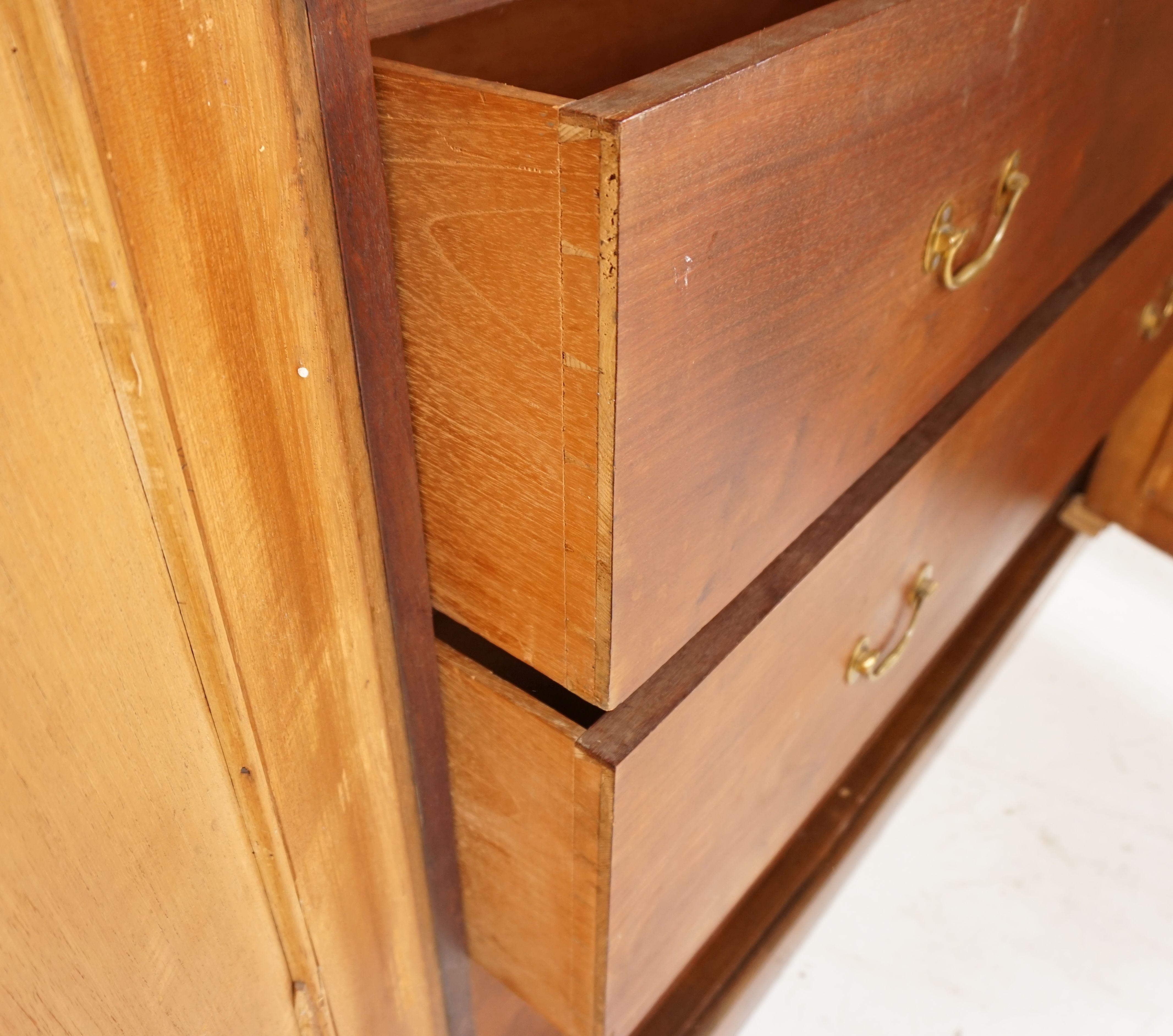 Hand-Crafted Antique Burl Walnut, 3-Door Compactum, Armoire, Wardrobe, Dresser, Scotland 1880